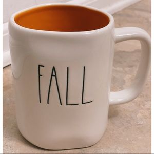 Rae Dunn FALL Y’ALL mug with orange inside